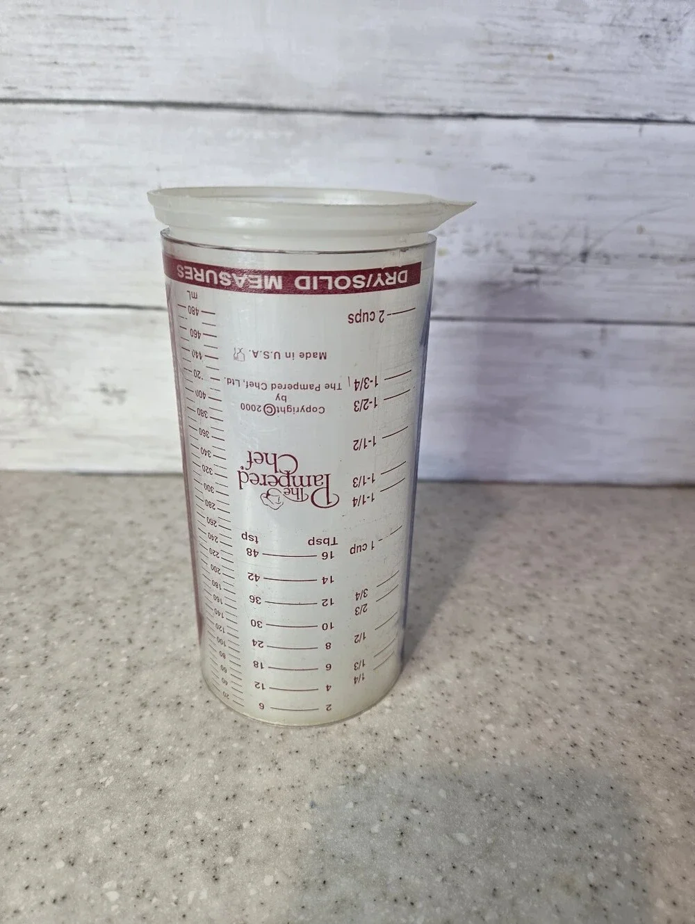 Pampered Chef Measure All Cup 2 Cup #2275 Dry Liquid Measuring Cup 2000 USA